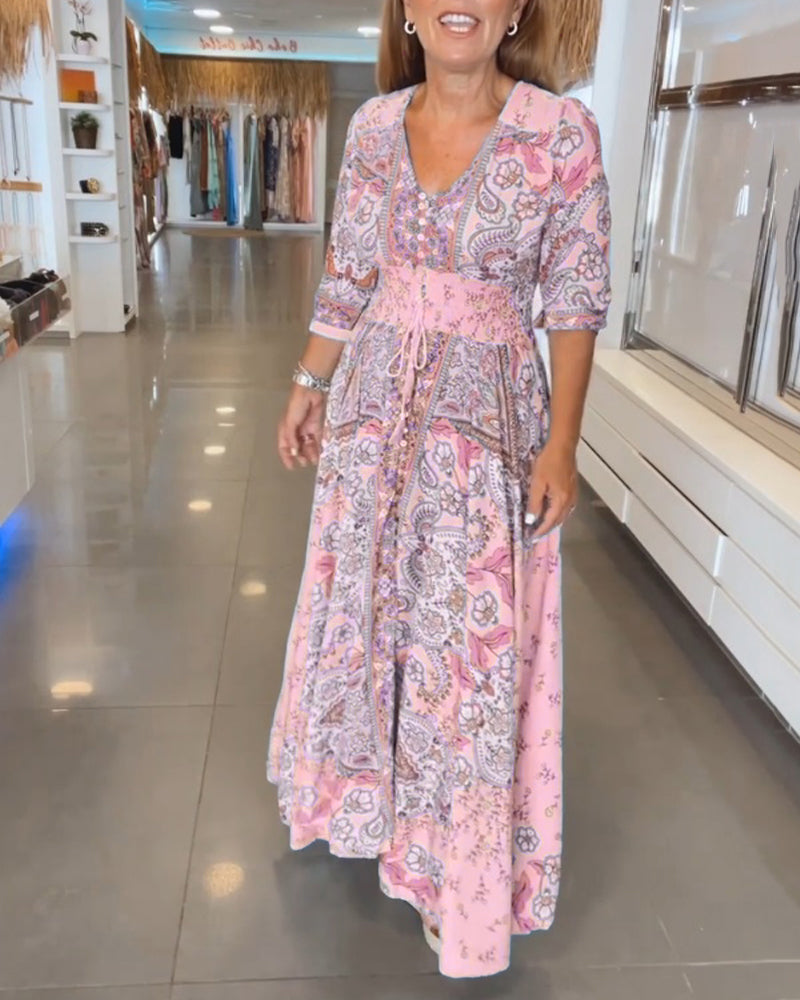 Noreen | Bohemian Flow Maxi-jurk