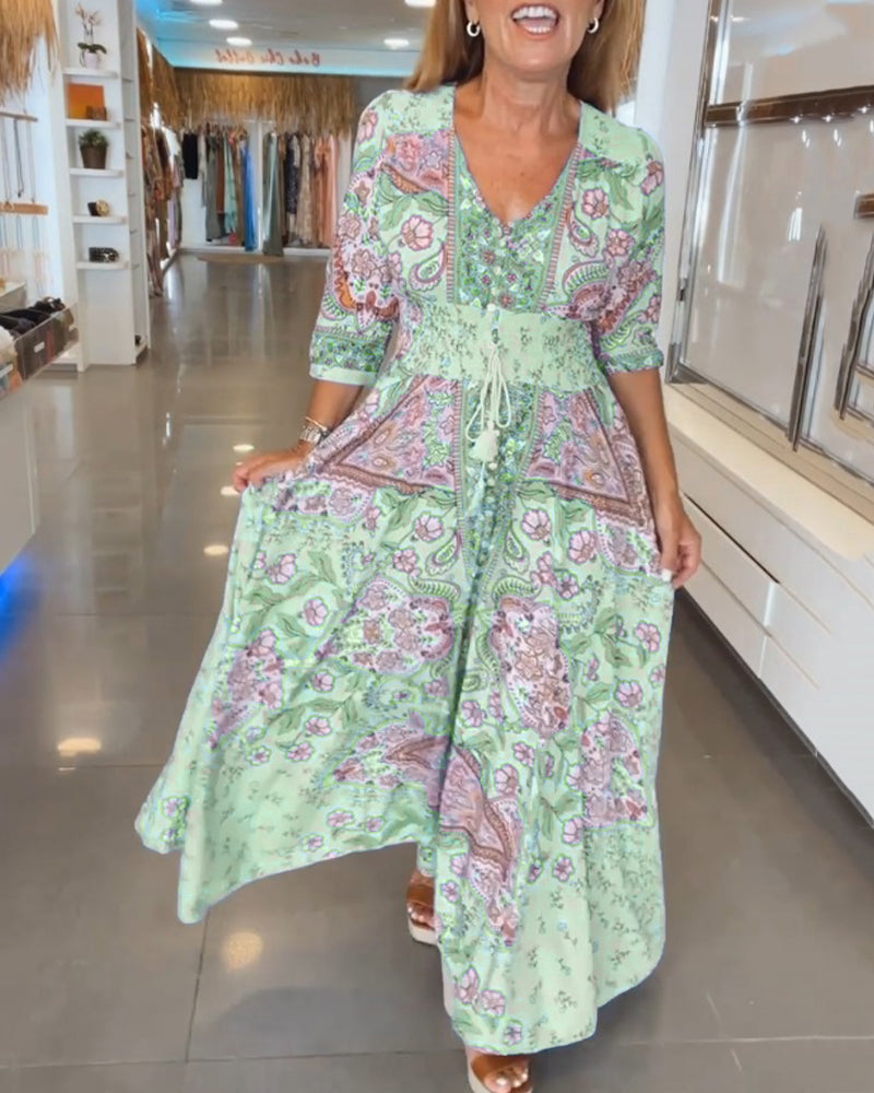 Noreen | Bohemian Flow Maxi-jurk