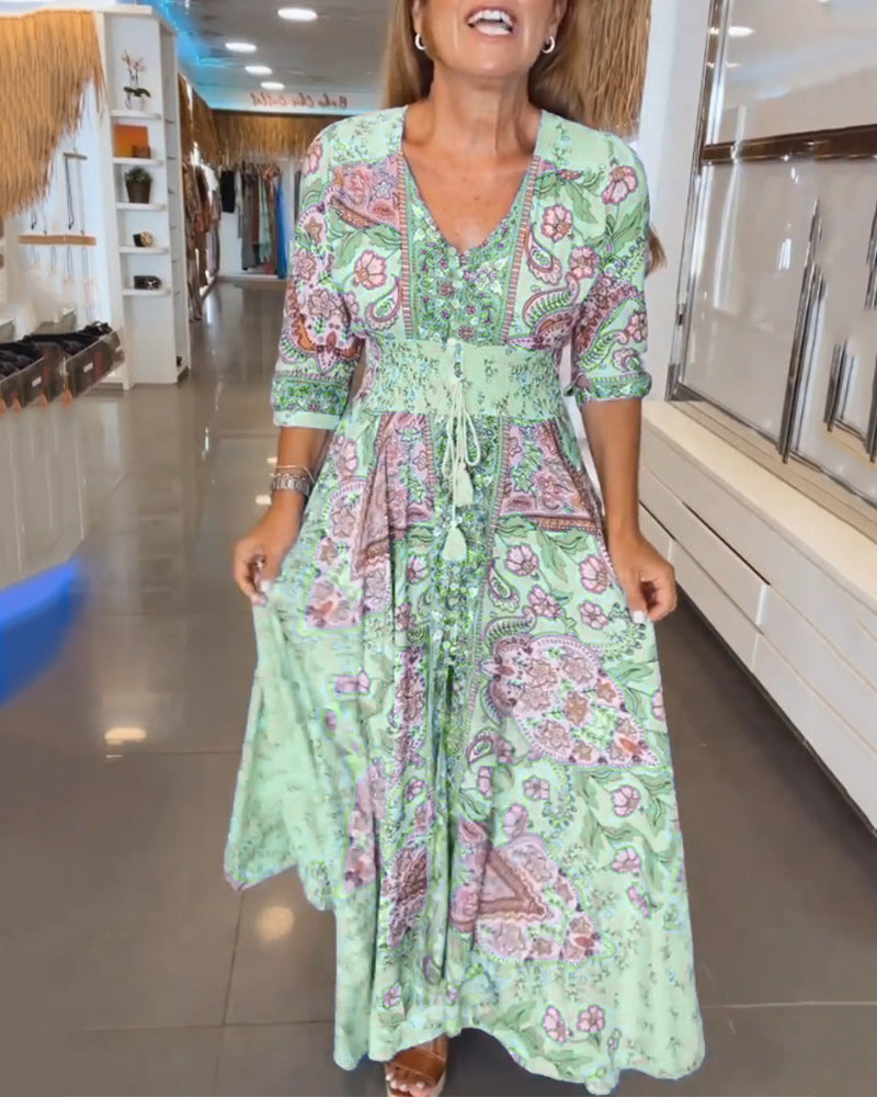 Noreen | Bohemian Flow Maxi-jurk