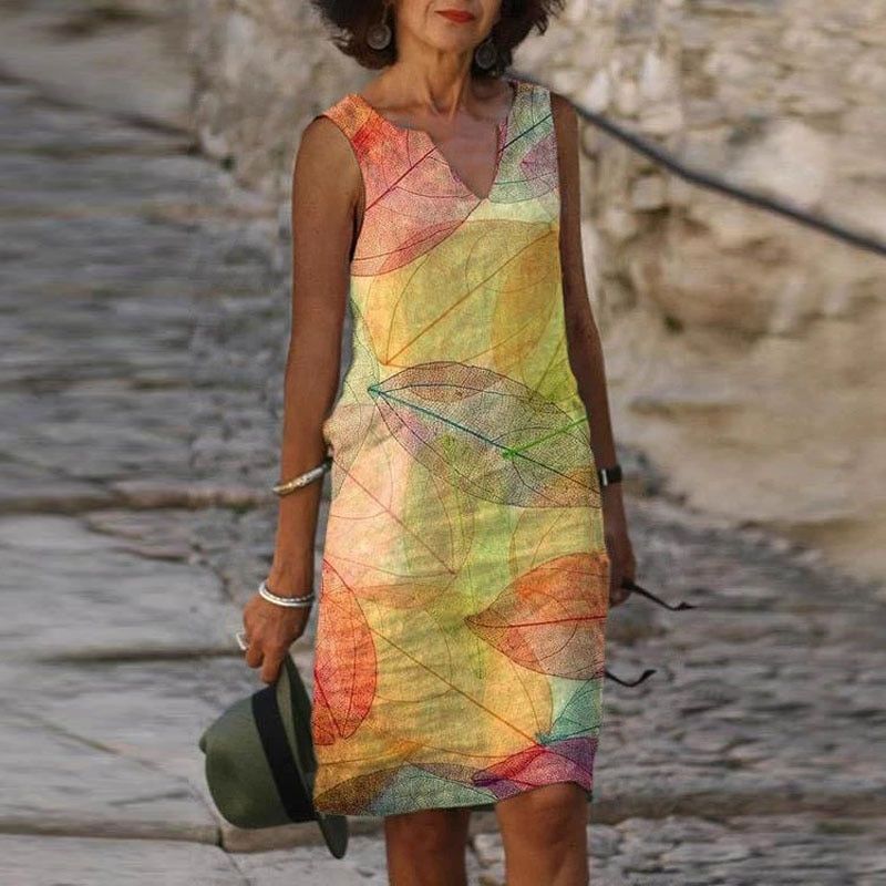 Sofia | Stijlvolle jurk in een felle kleur