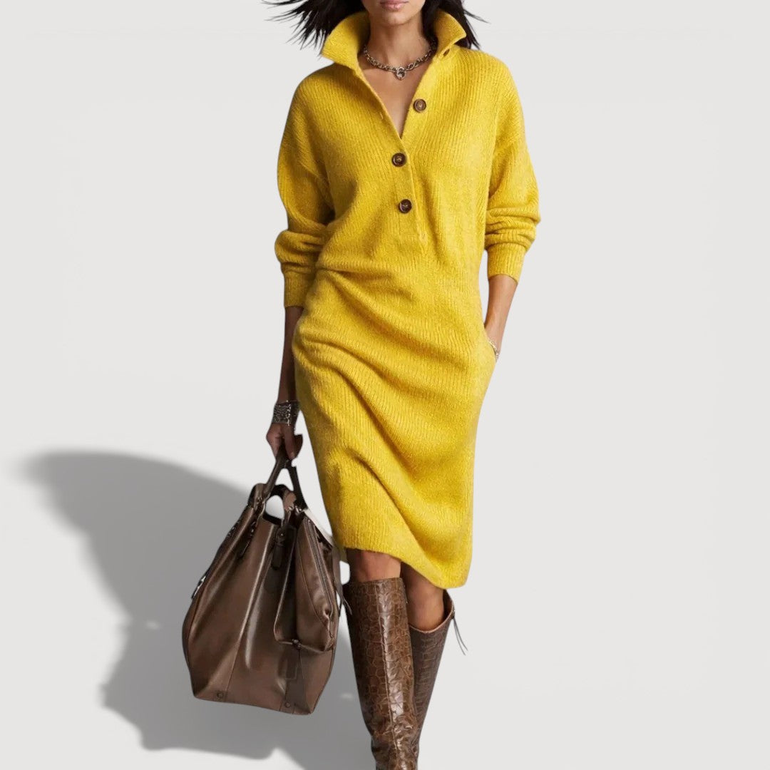 Alessia – Warme en verfijnde gebreide jurk