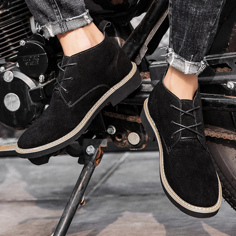 MADRID | Suède schoenen met verhoging +6 cm