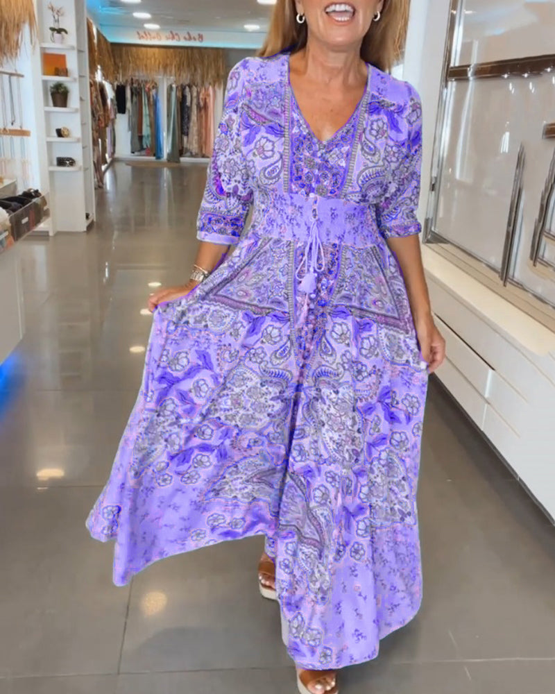 Noreen | Bohemian Flow Maxi-jurk