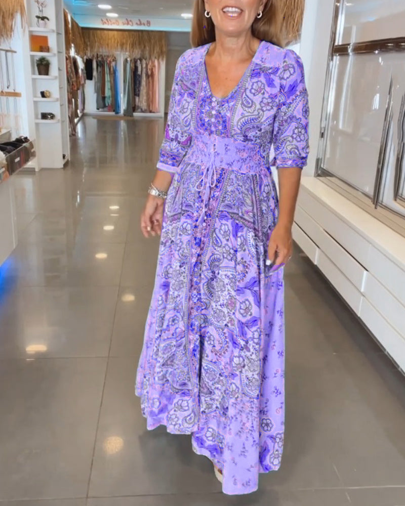 Noreen | Bohemian Flow Maxi-jurk