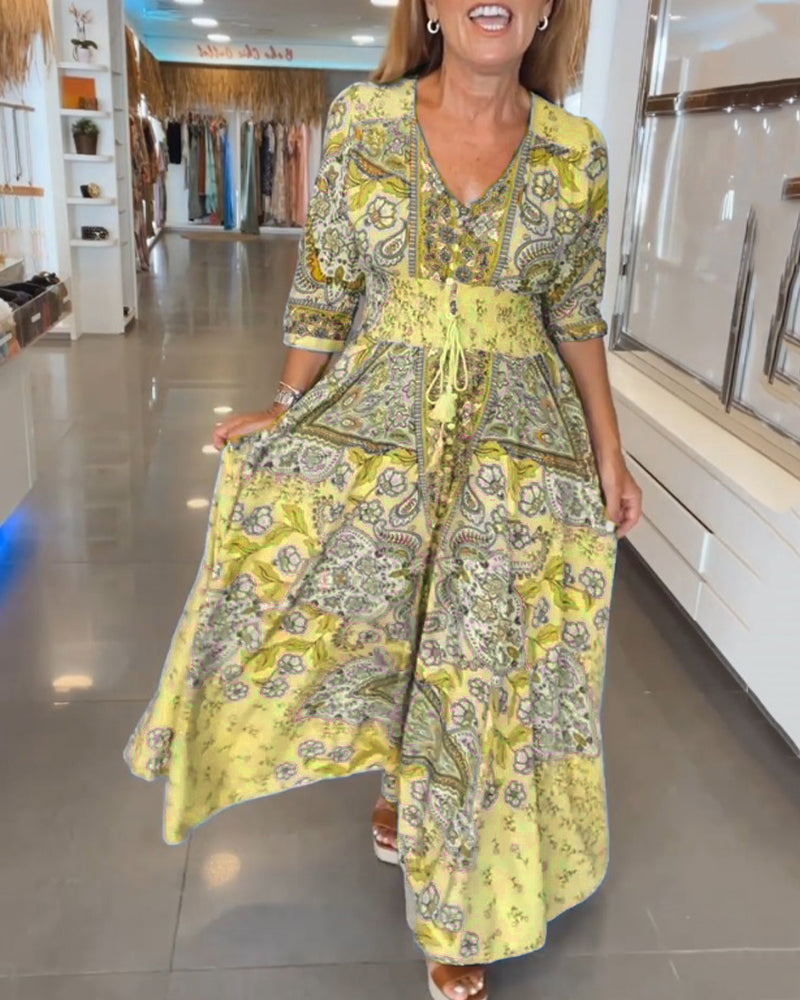 Noreen | Bohemian Flow Maxi-jurk