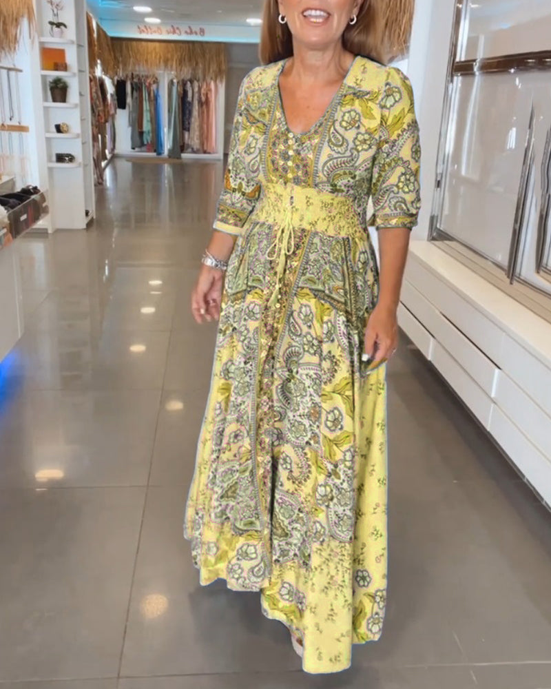 Noreen | Bohemian Flow Maxi-jurk