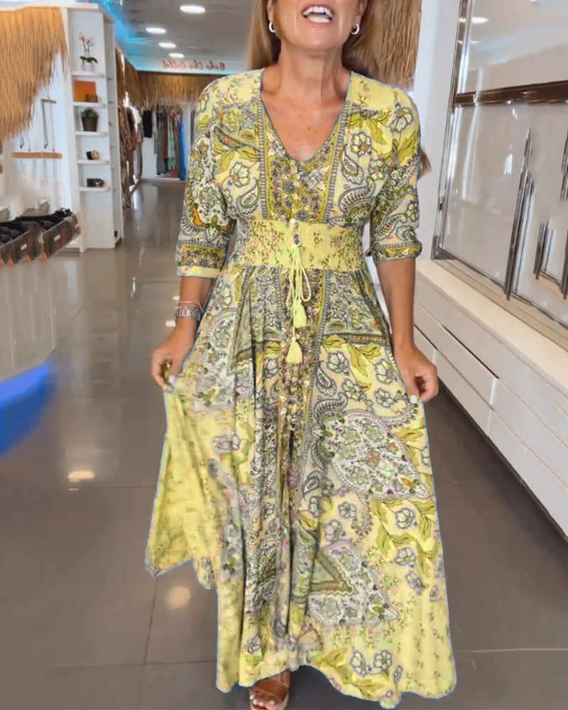 Noreen | Bohemian Flow Maxi-jurk