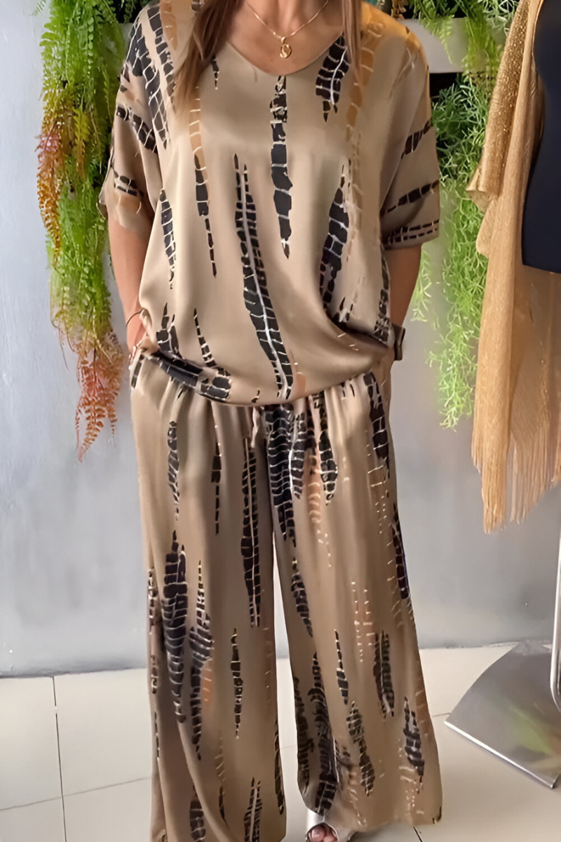 Clara | Casual tweedelig setje met ronde hals