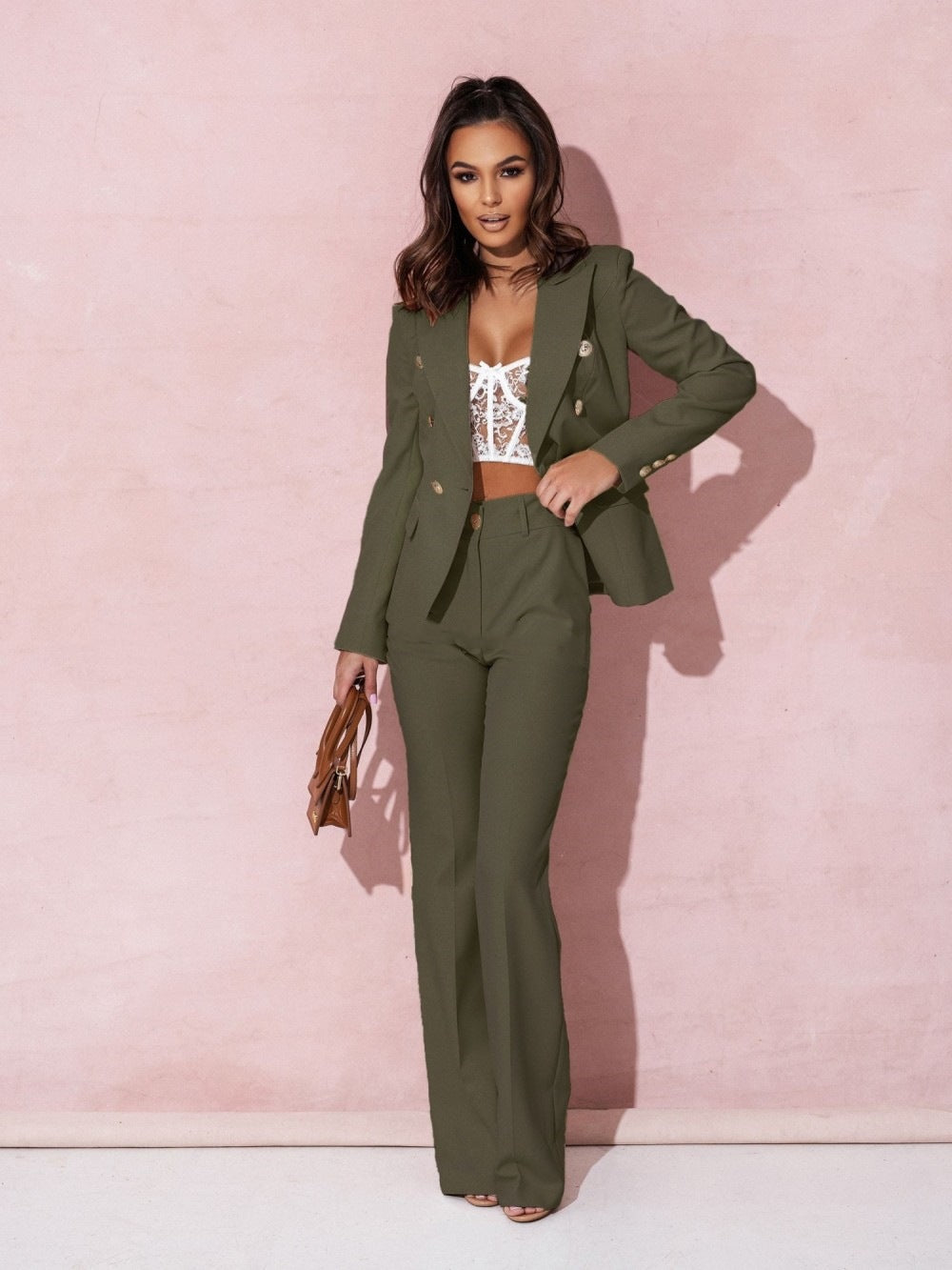 Sabrine | Chique tweedelige blazer outfit set