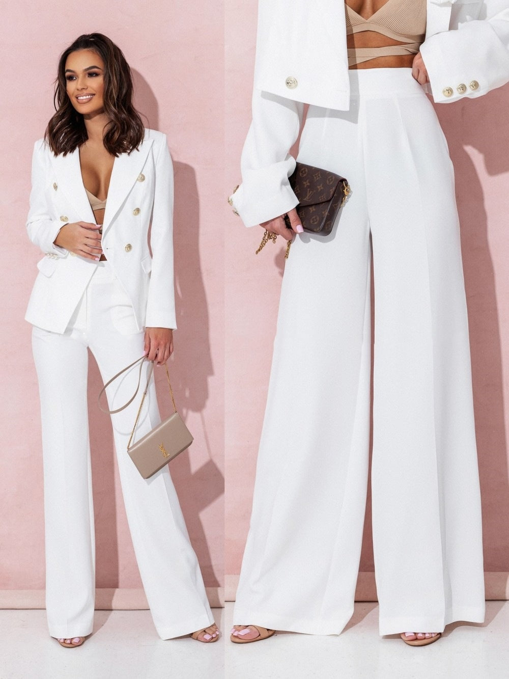 Sabrine | Chique tweedelige blazer outfit set