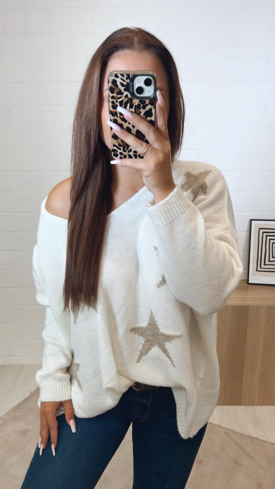 Sternen gebreide trui