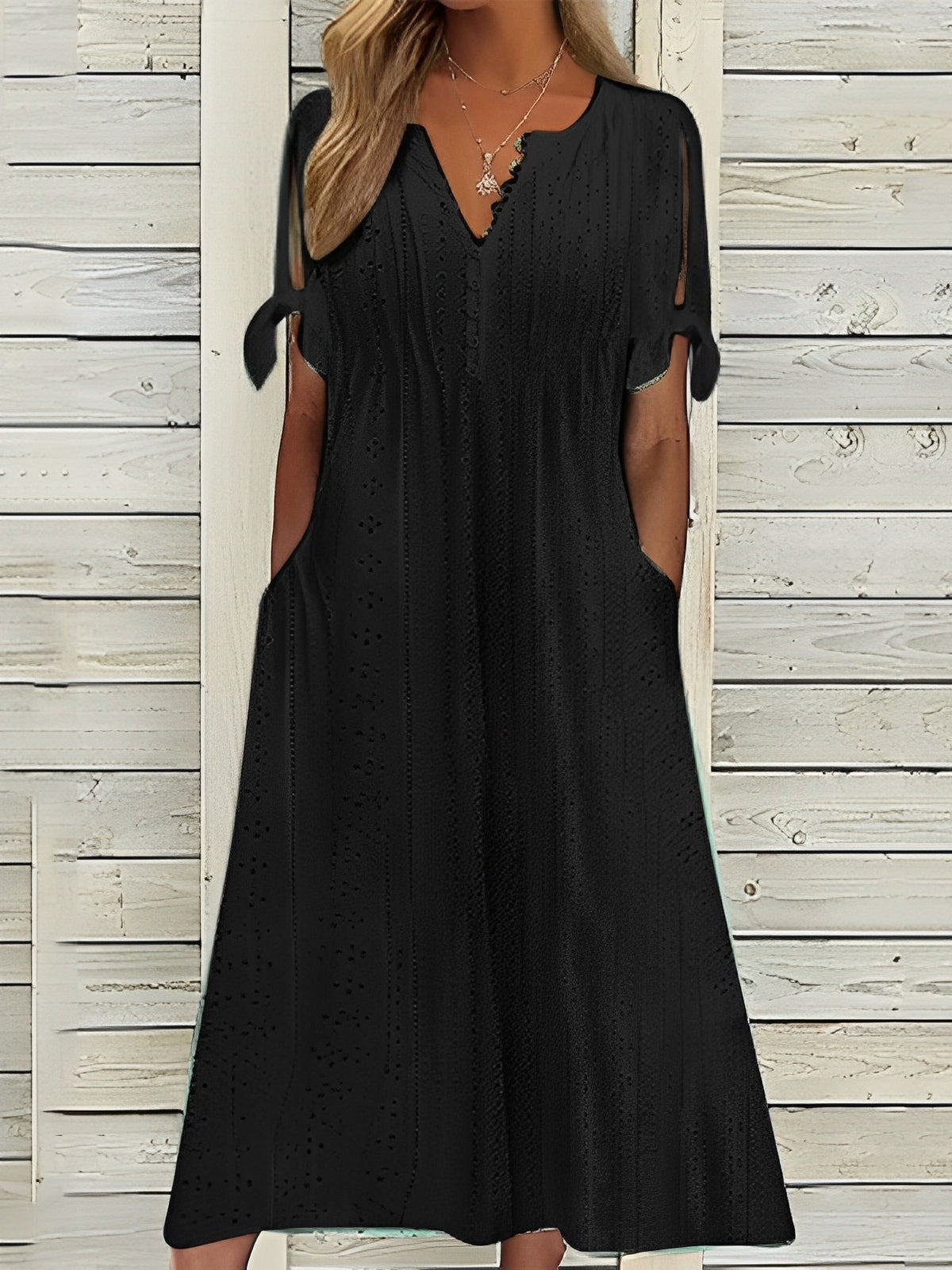 Elena - Boho midi-jurk met uitgesneden details