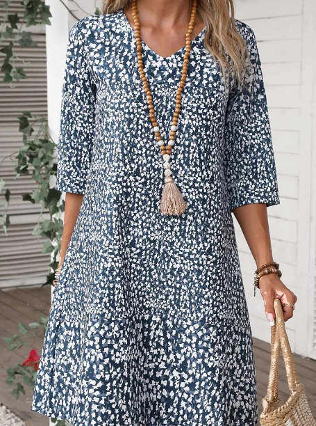 Elariven | Jurk met Drifted-patroon