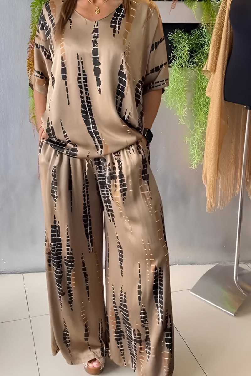 Clara | Casual tweedelig setje met ronde hals