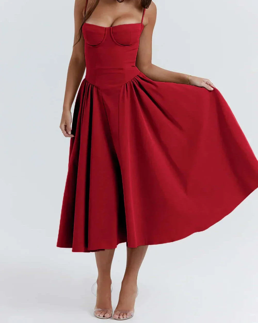 Diana | Korset midi-jurk