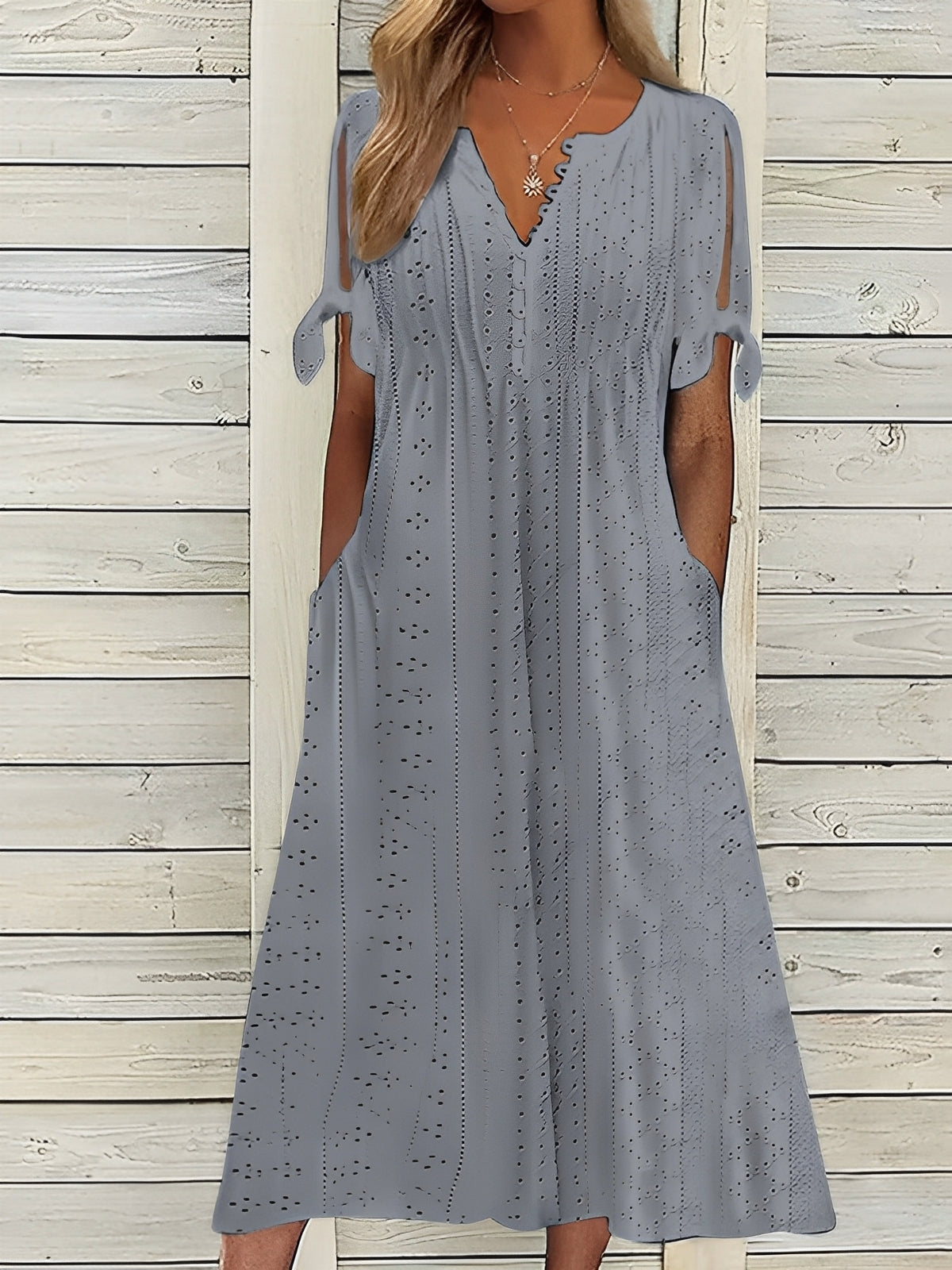 Elena - Boho midi-jurk met uitgesneden details