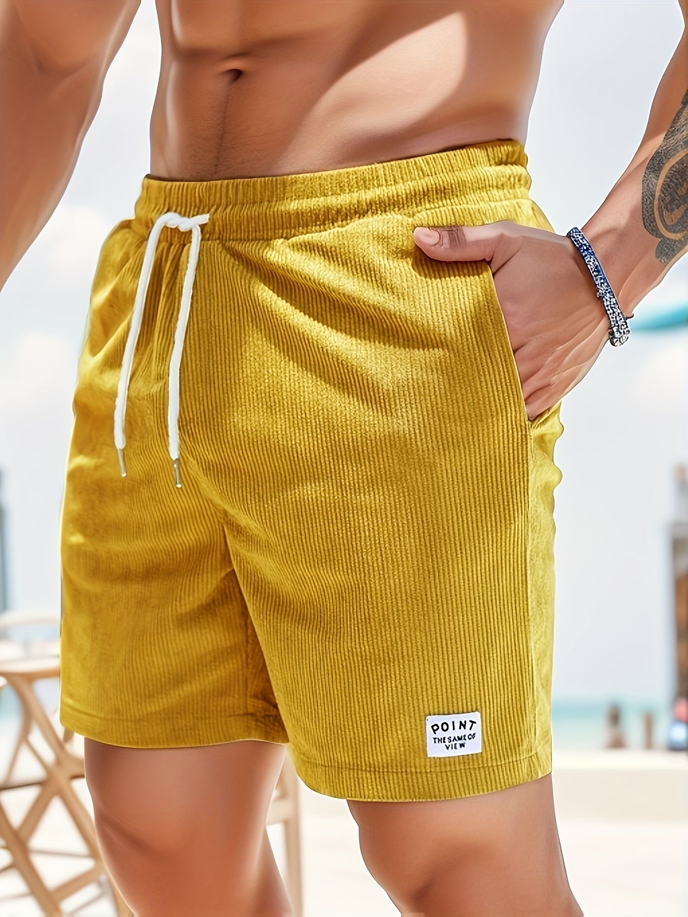 Ruben | Urban Cord Drawstring Shorts