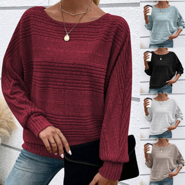 Top met lange mouwen en effen strepen 