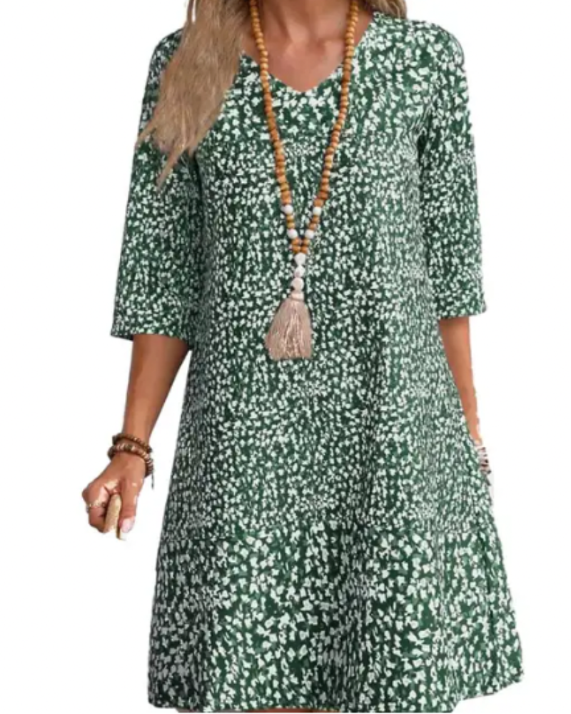 Elariven | Jurk met Drifted-patroon