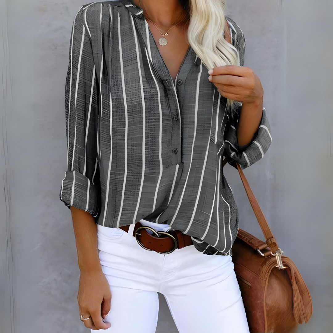 Mathilda | Moderne gestreepte blouse