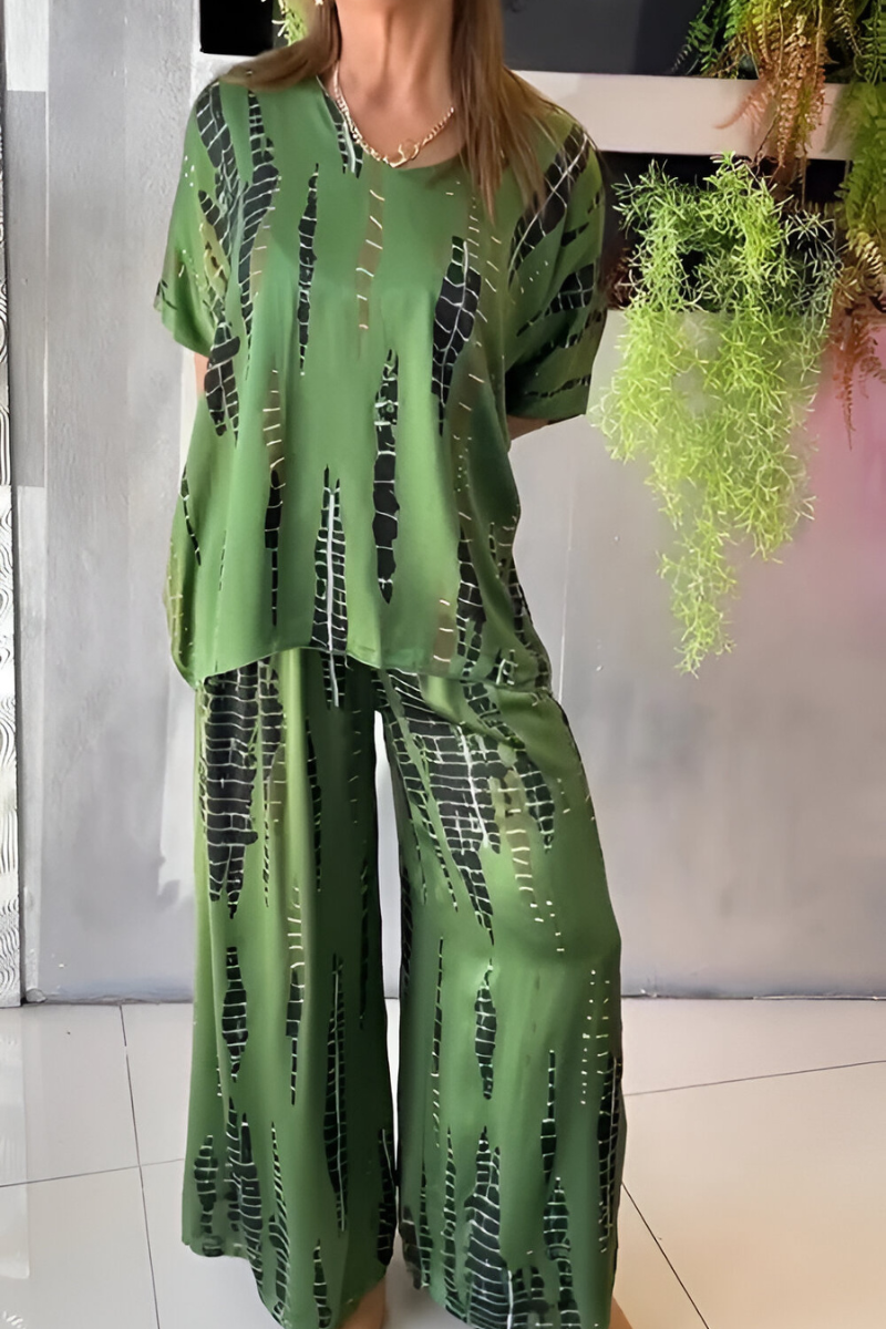 Clara | Casual tweedelig setje met ronde hals