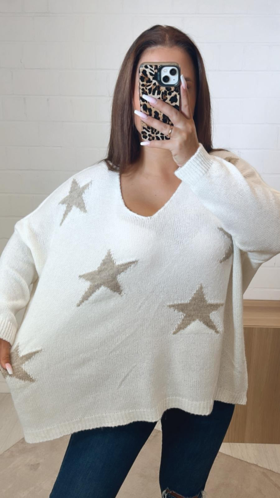 Sternen gebreide trui