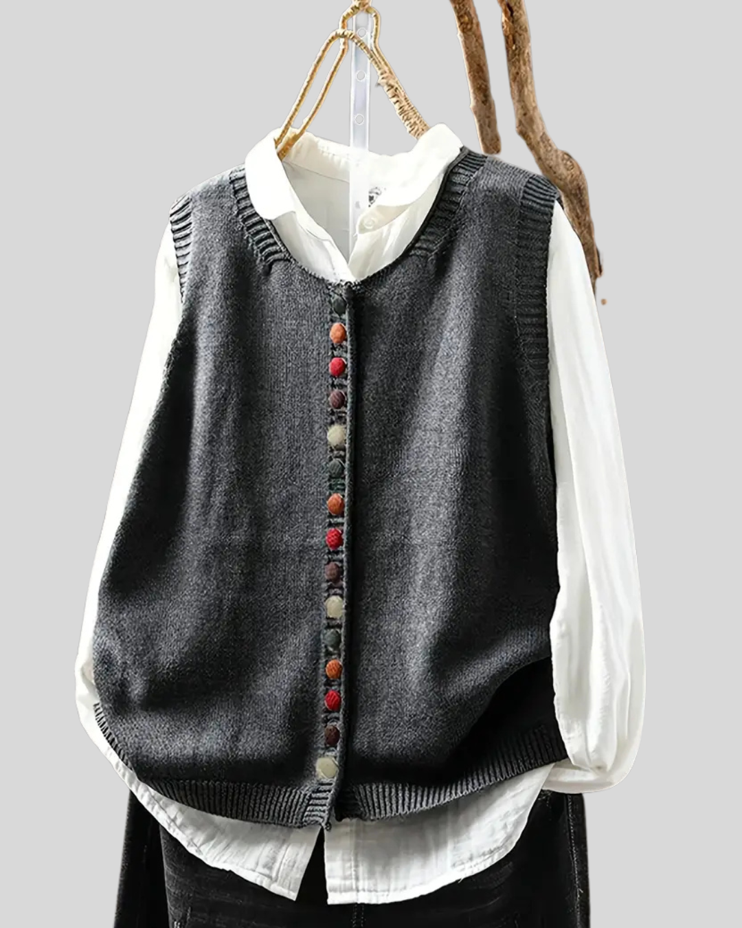 Birgitta | Mouwloos gebreid vest