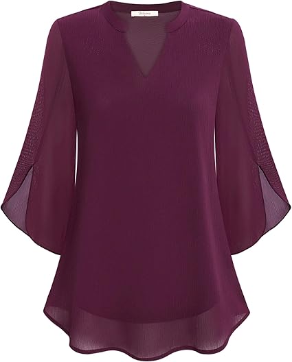 Petra – Chiffon A-lijn blouse