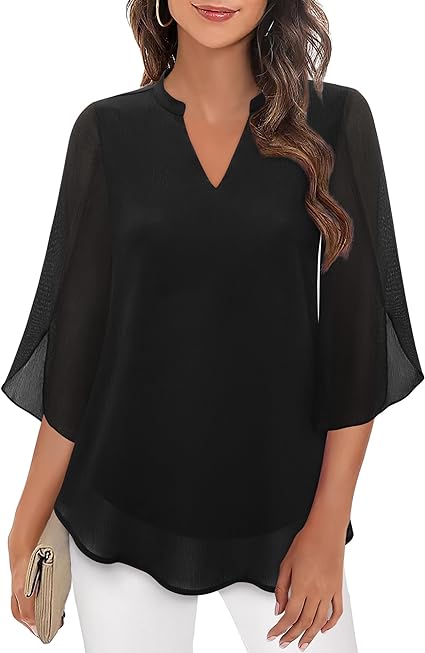 Petra – Chiffon A-lijn blouse