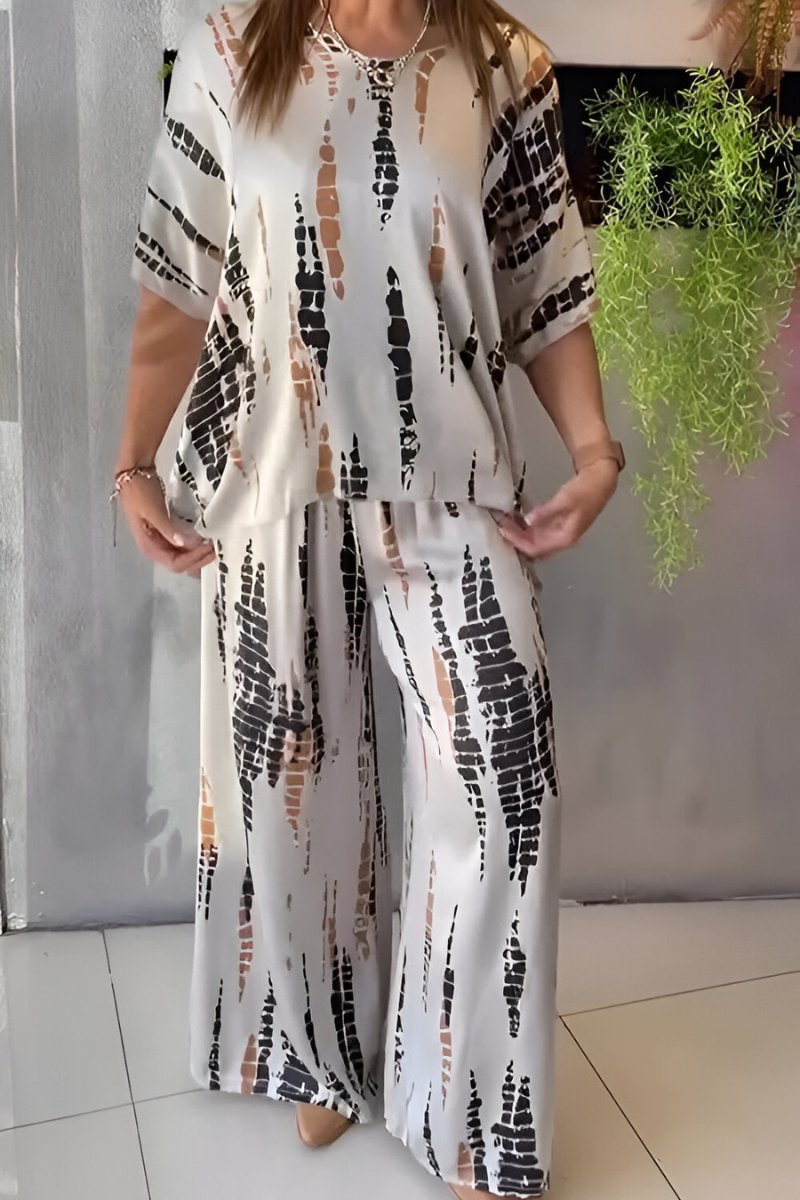 Clara | Casual tweedelig setje met ronde hals