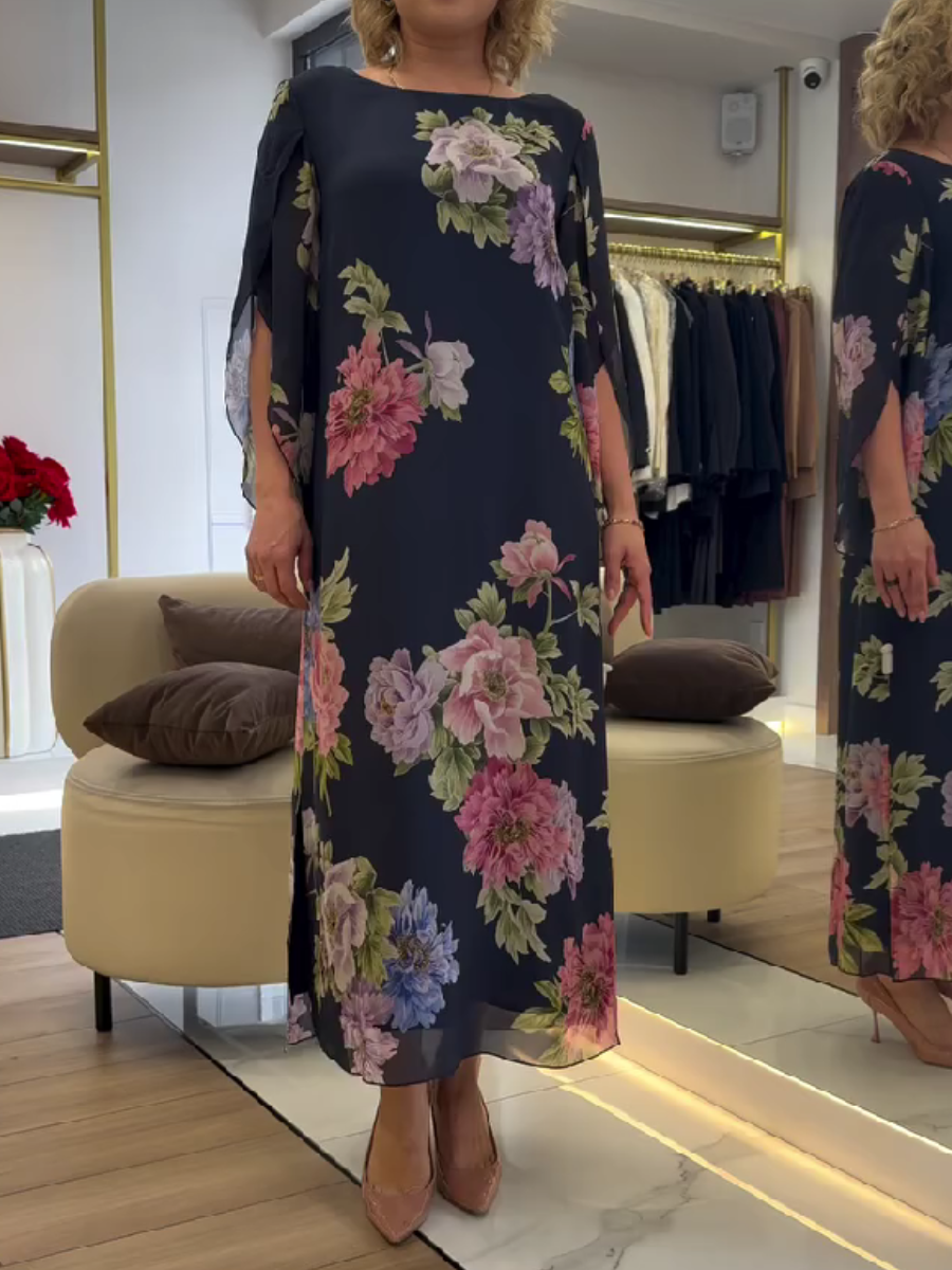 Unieke maxi-jurk met bloemenprint 