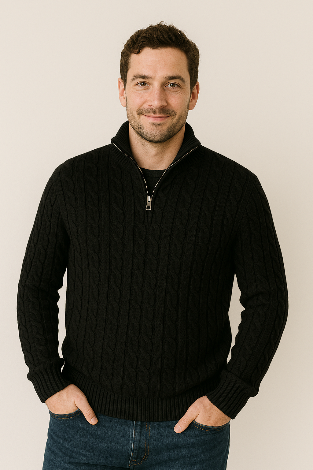 Anton | Grof gebreide trui met patroon