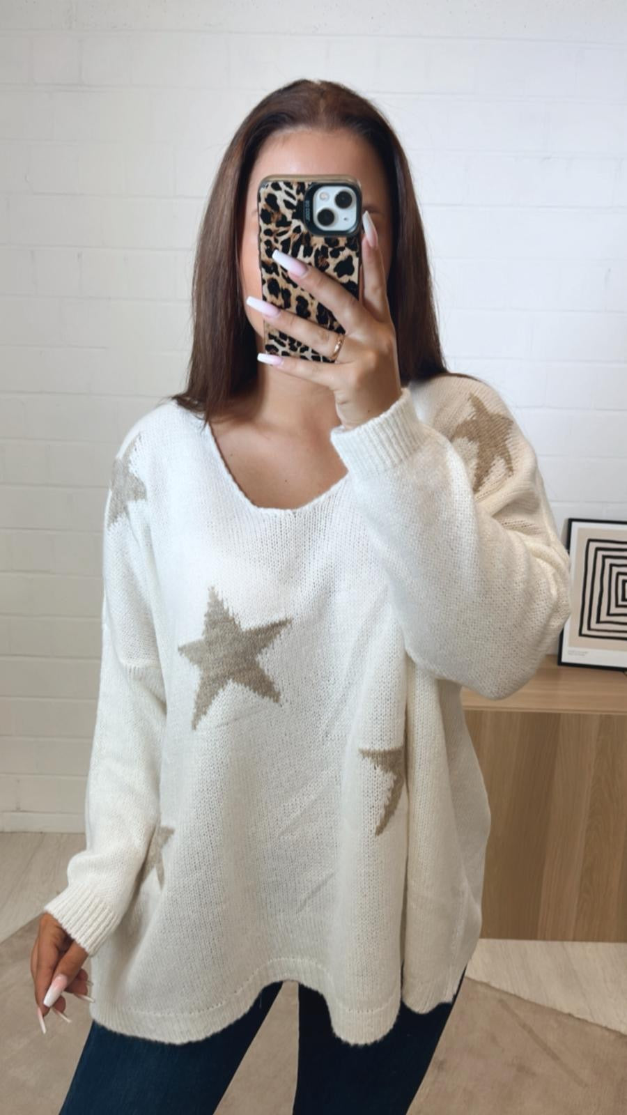 Sternen gebreide trui