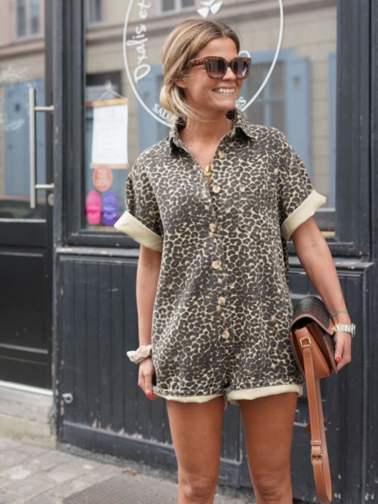 Sienna | Chique romper met cheetahprint