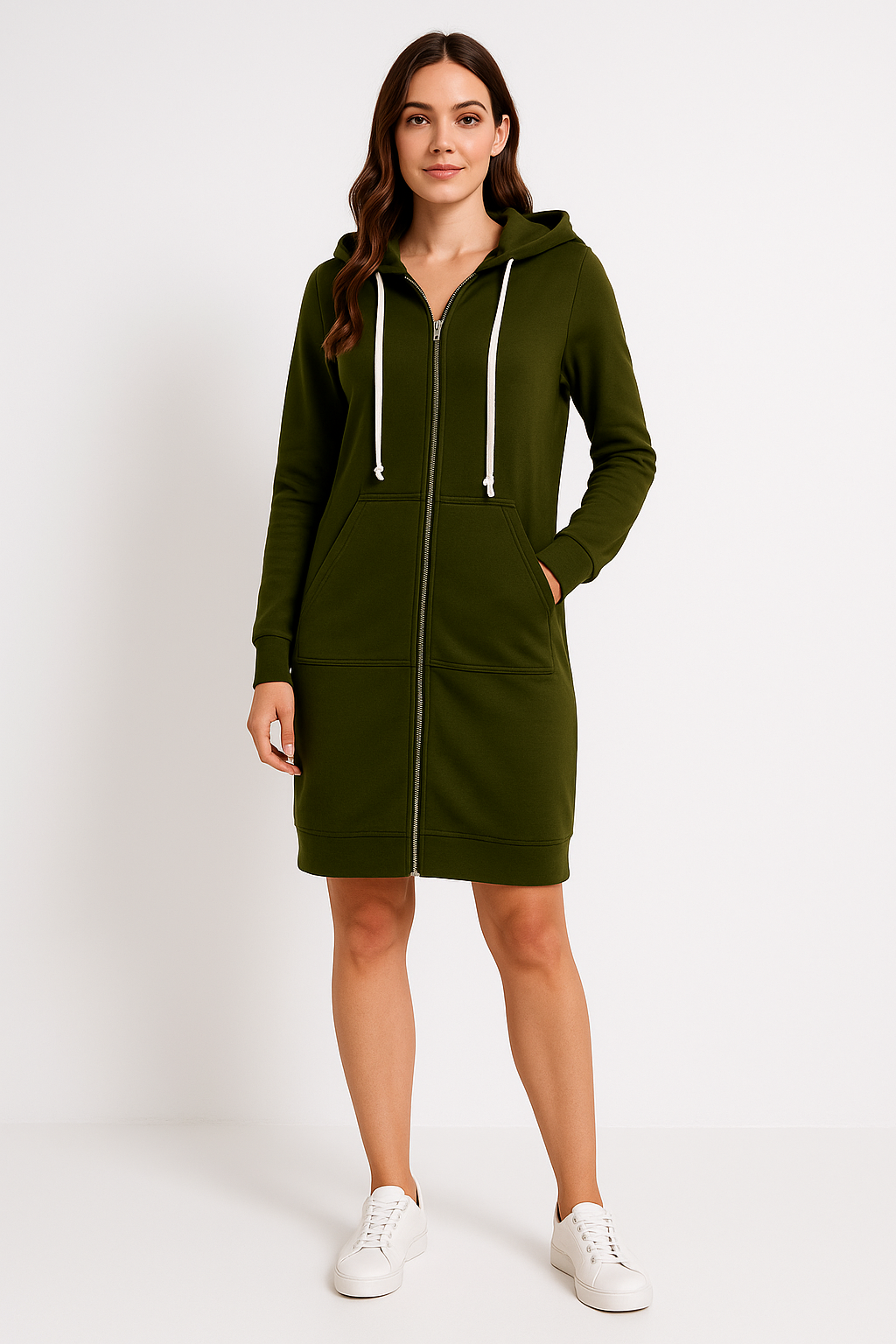 Beltrada | Stijlvolle hoodie tot op de knie