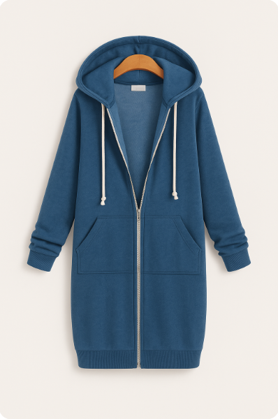 Beltrada | Stijlvolle hoodie tot op de knie