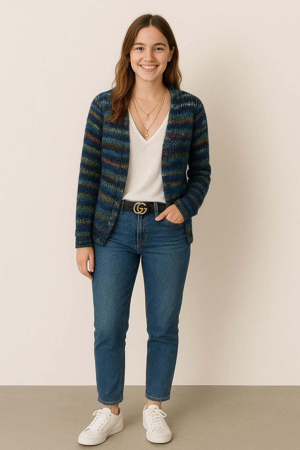 Donata | Cardigan met kleurverloop