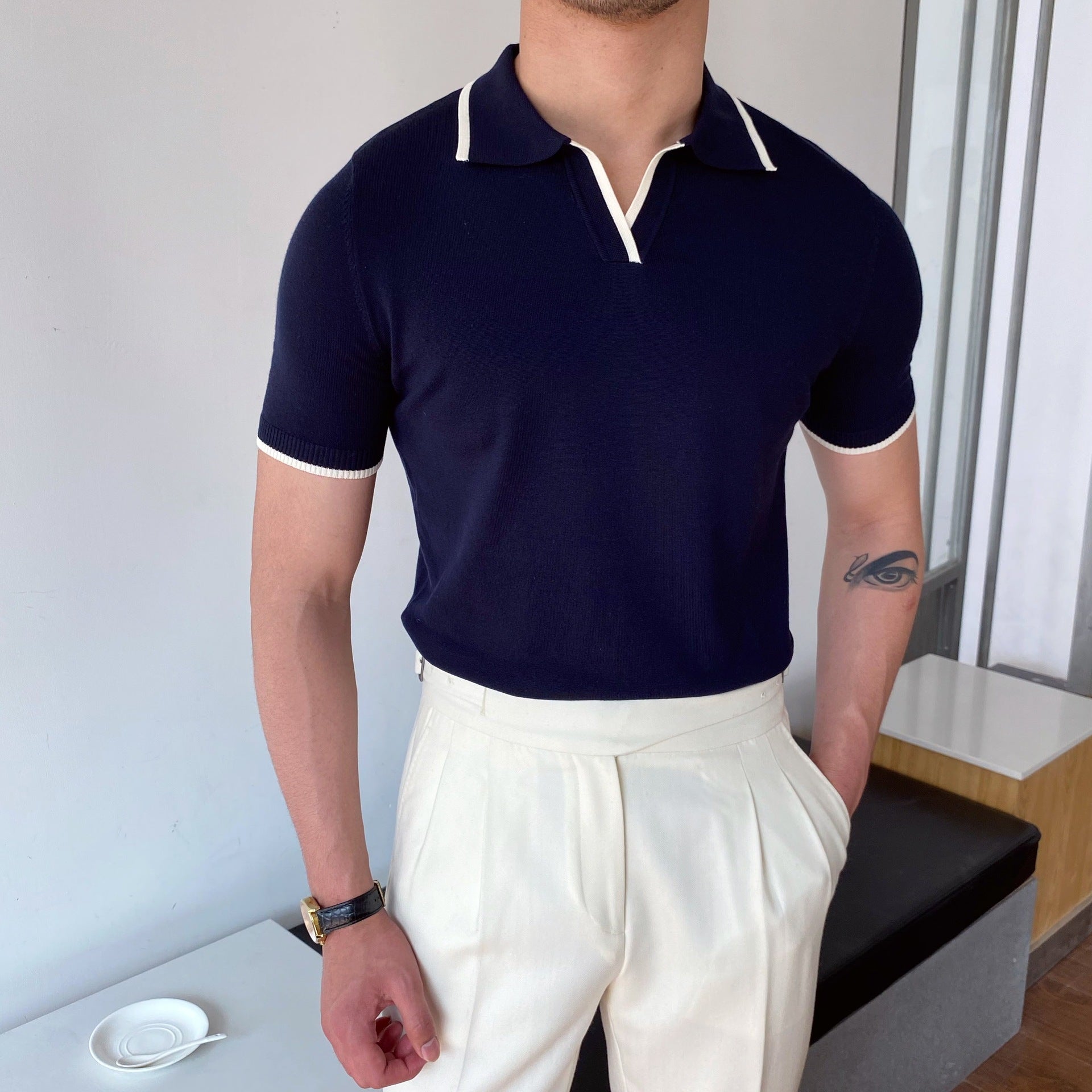 Darian | Casual poloshirt met accentkraag