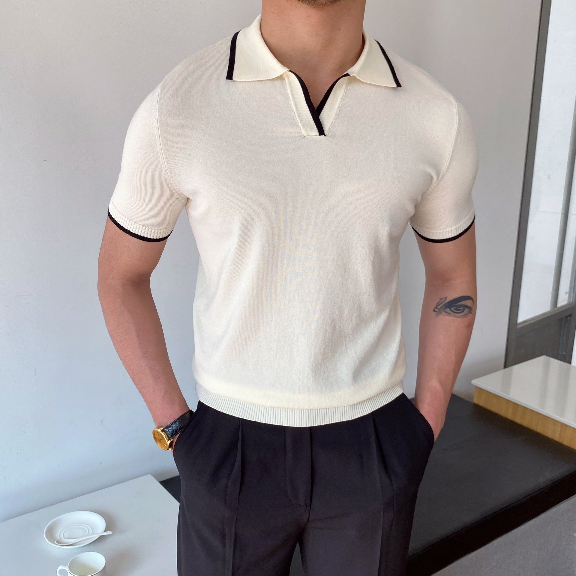 Darian | Casual poloshirt met accentkraag