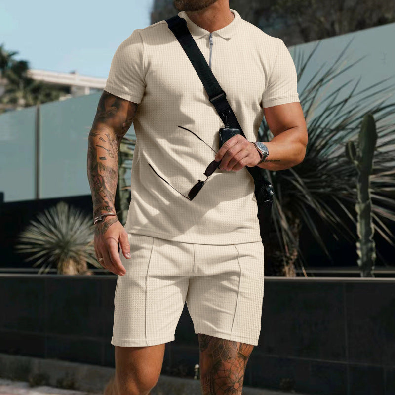 Marek | Polo- en shortset met rits