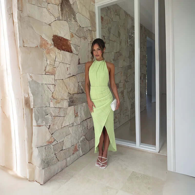 Greta | Elegante maxi-jurk met halternek