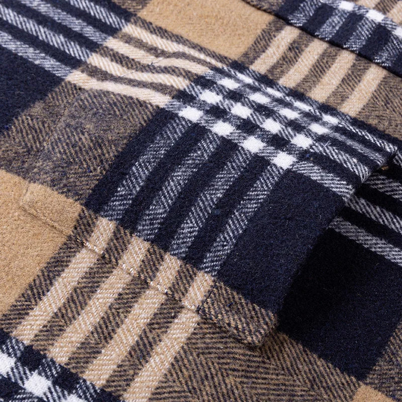 Katoenen overhemd met houthakkersruitpatroon