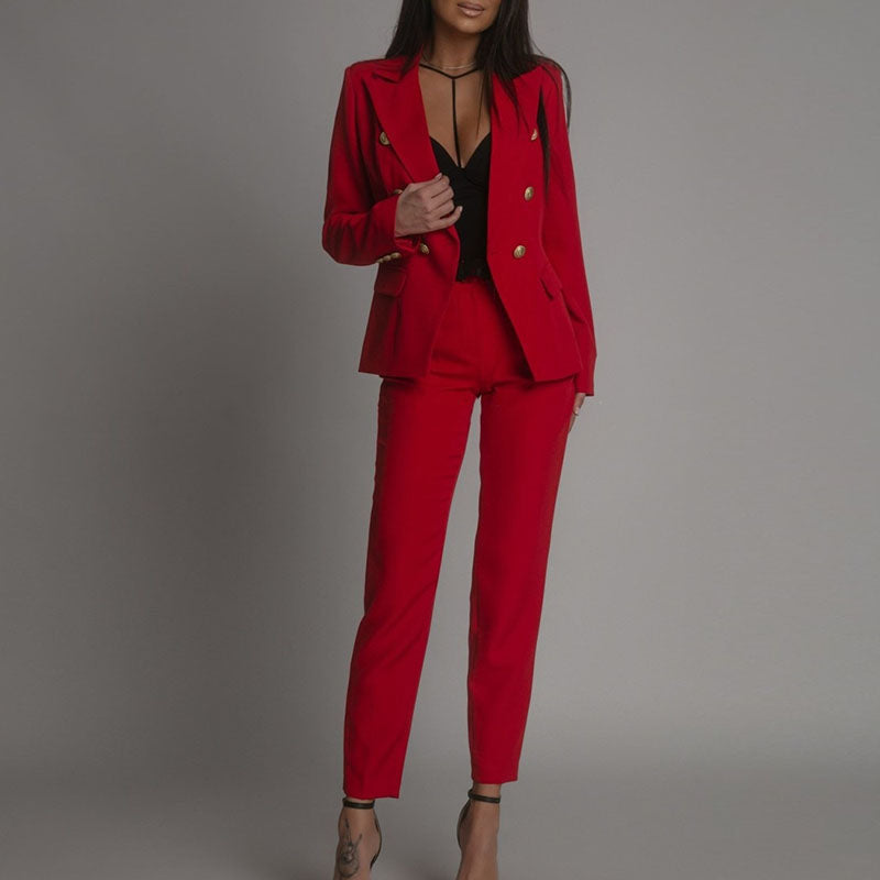 Sabrine | Chique tweedelige blazer outfit set