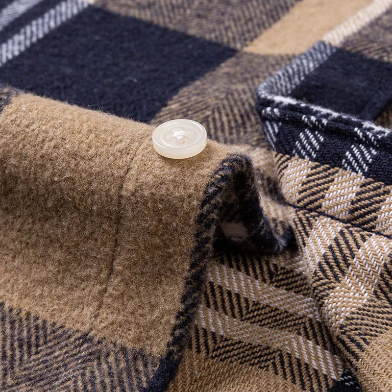 Katoenen overhemd met houthakkersruitpatroon