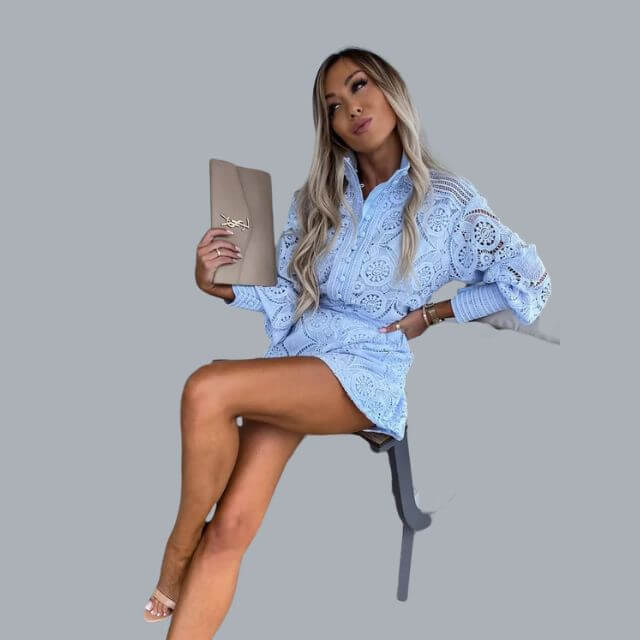 Avelina - Kanten borduurset met trekkoord