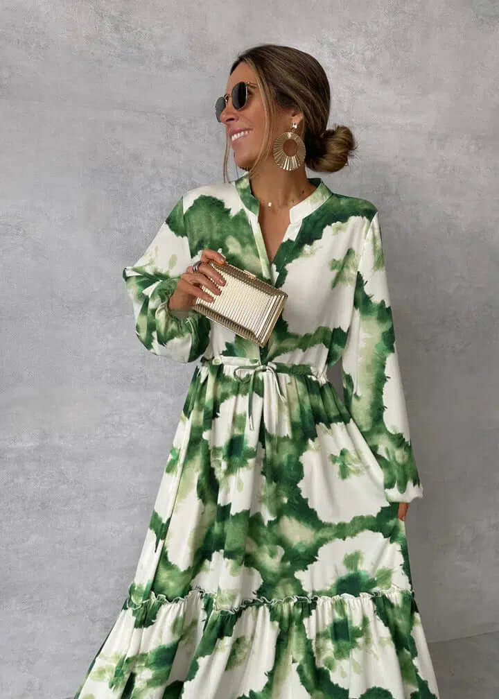 Esmeria | Elegante groene maxi-jurk