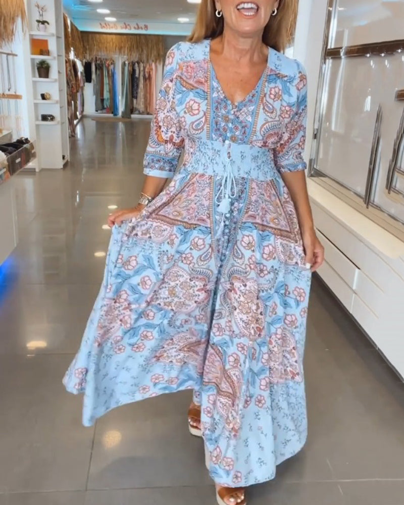 Noreen | Bohemian Flow Maxi-jurk