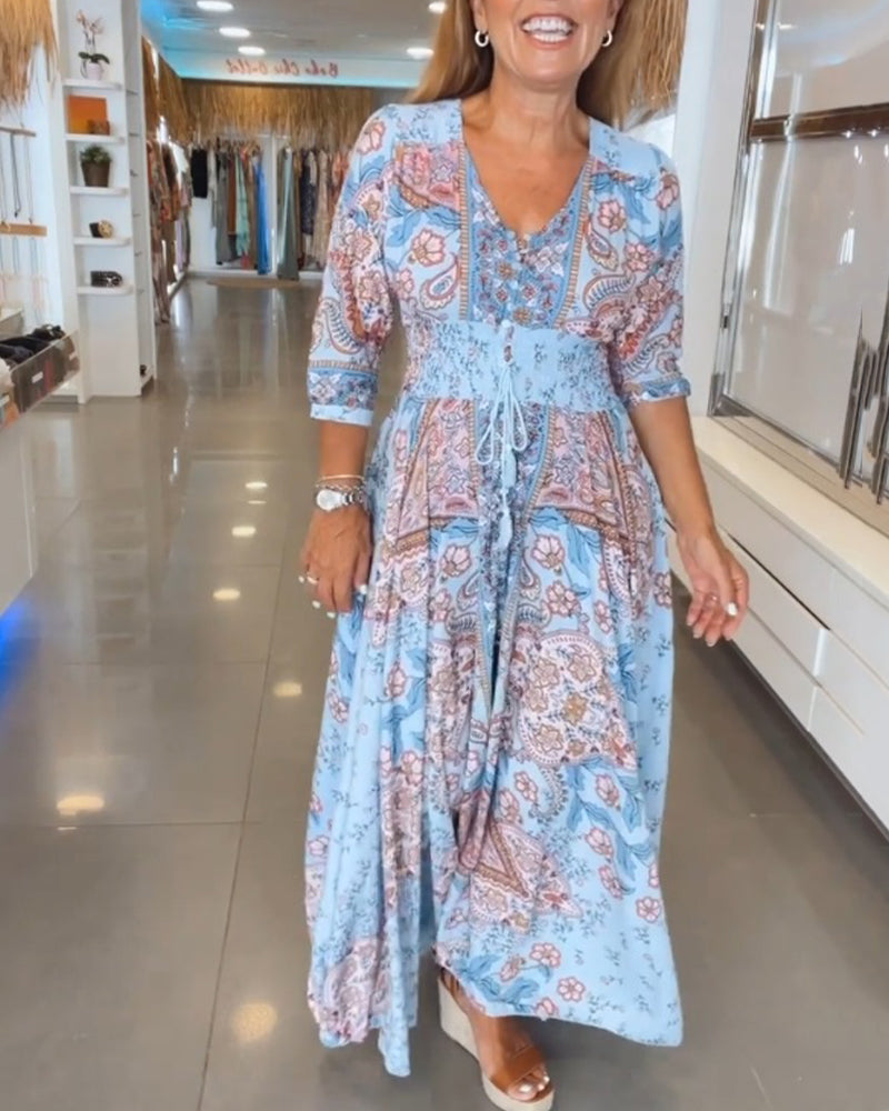 Noreen | Bohemian Flow Maxi-jurk