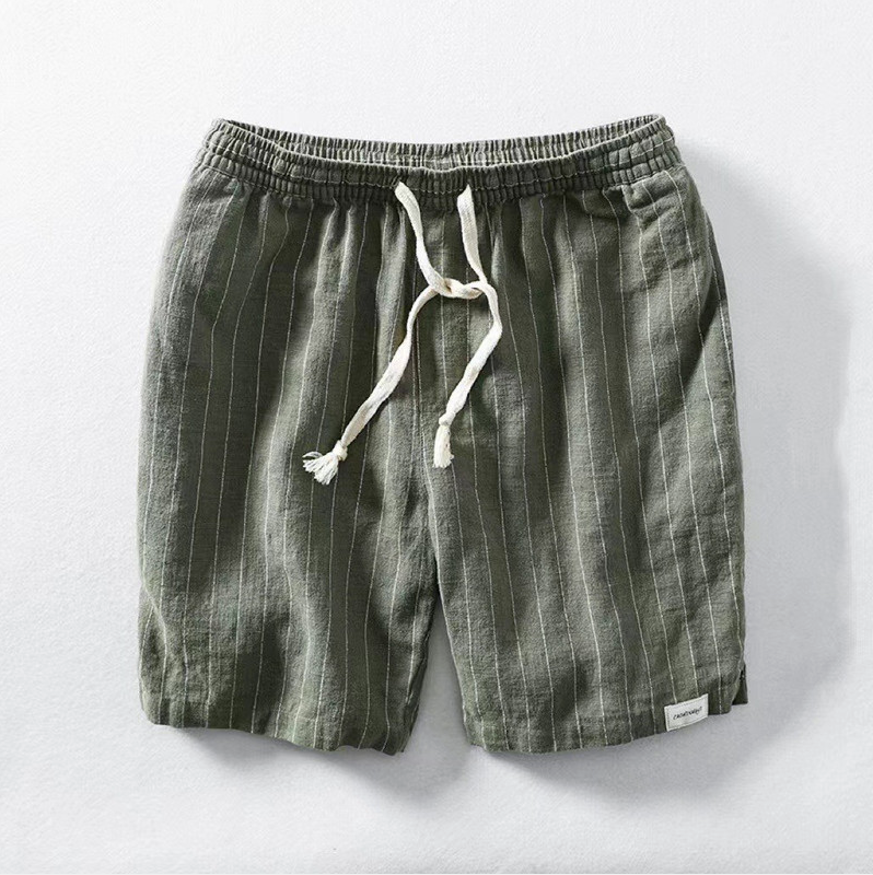 Niven | Cool Fit gestreepte shorts met trekkoord