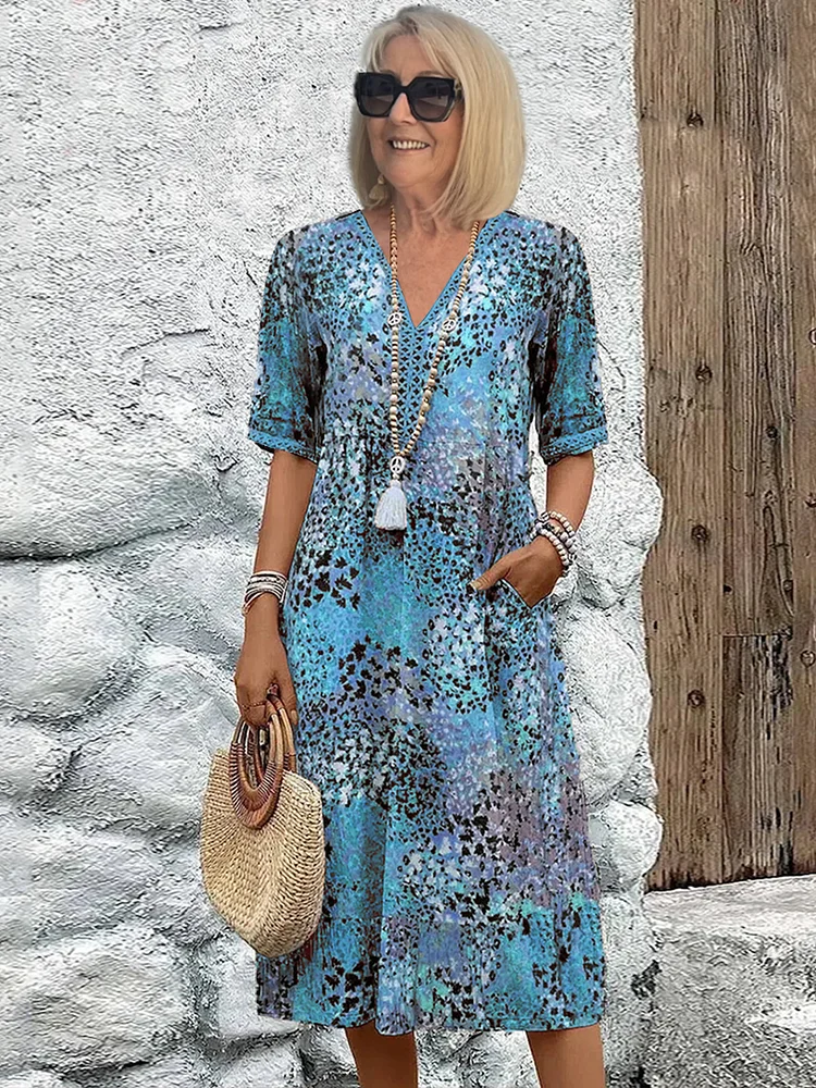 Serena | Boho-chique maxi-jurk met bloemenprint